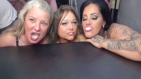 The Gangbang Pussies! Five Gangbang Sluts Get Pumped Full Of Cum! Chapter 6 16 Min