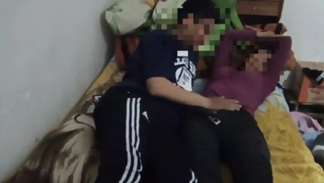 Are filmed without them noticing while having sex in their parents bed